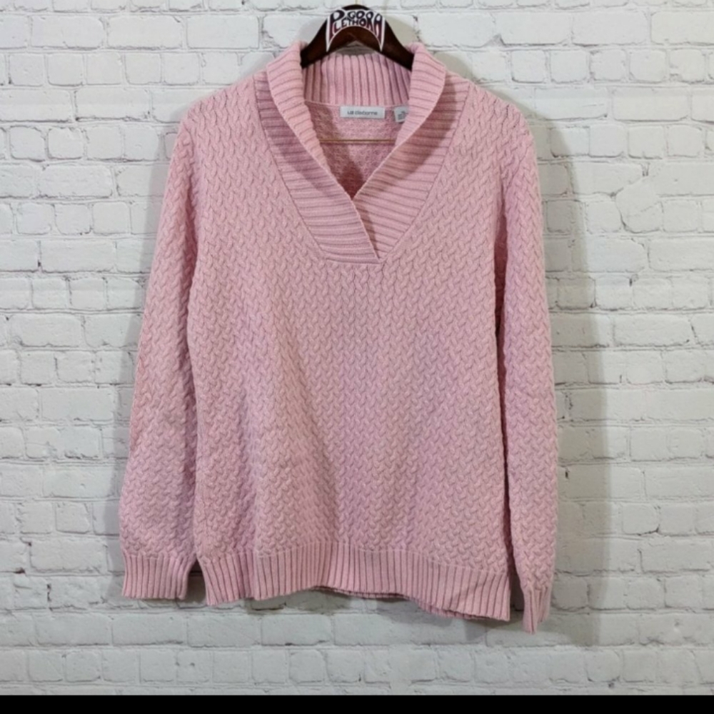 Liz Claiborne Pink Cotton Sweater XL